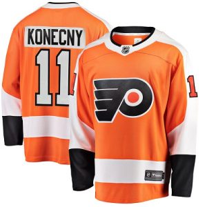 Kinder Philadelphia Flyers Eishockey Trikot Travis Konecny #11 Breakaway Orange Fanatics Branded Heim